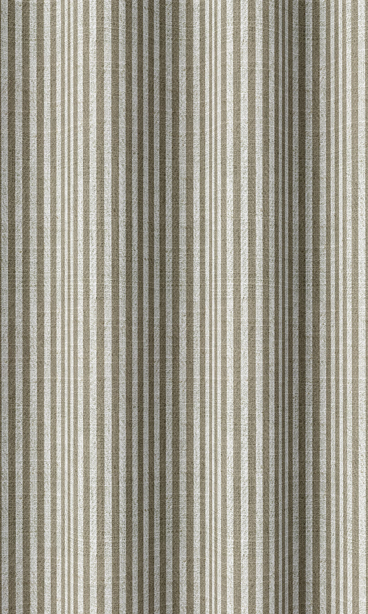 Modern Geometric Patterned Home Decor Fabric Sample (Green-Beige)