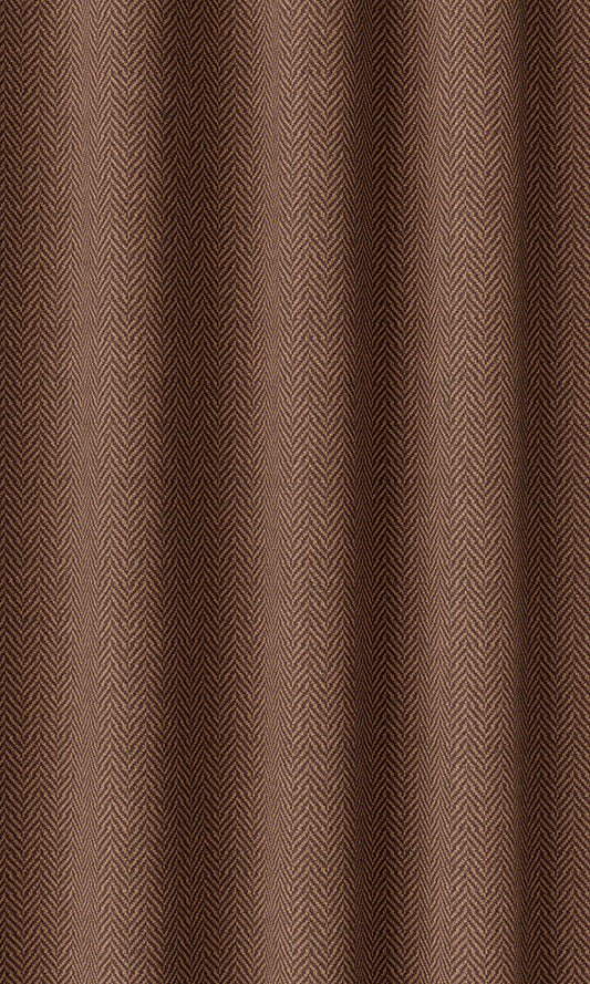 Herringbone Textured Drapes (Deep Orange)