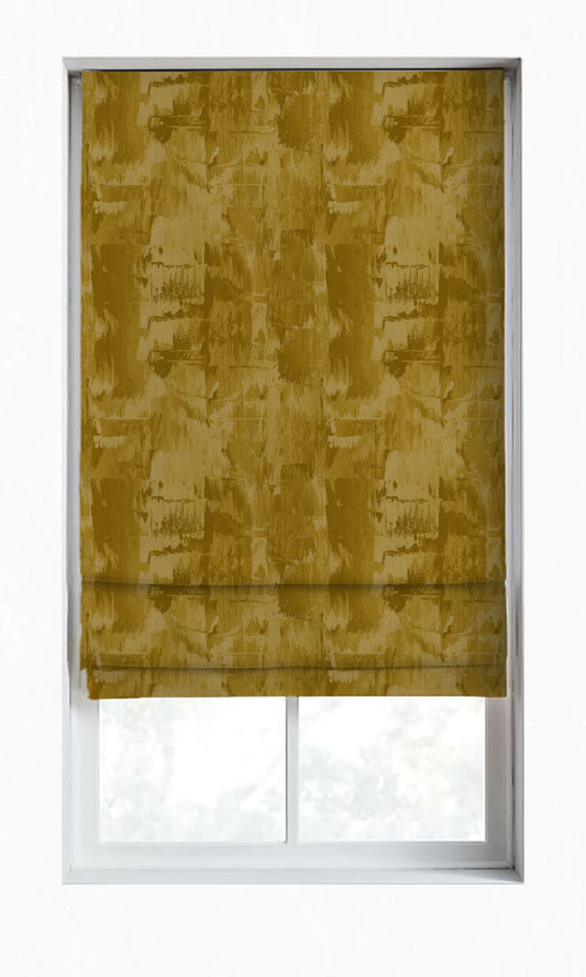 Room Darkening Striped Home Decor Fabric Sample (Yellow/ Brown/ Green)