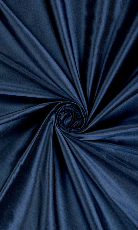 Shantung Silk Home Decor Fabric Sample (Midnight Blue/ Navy)