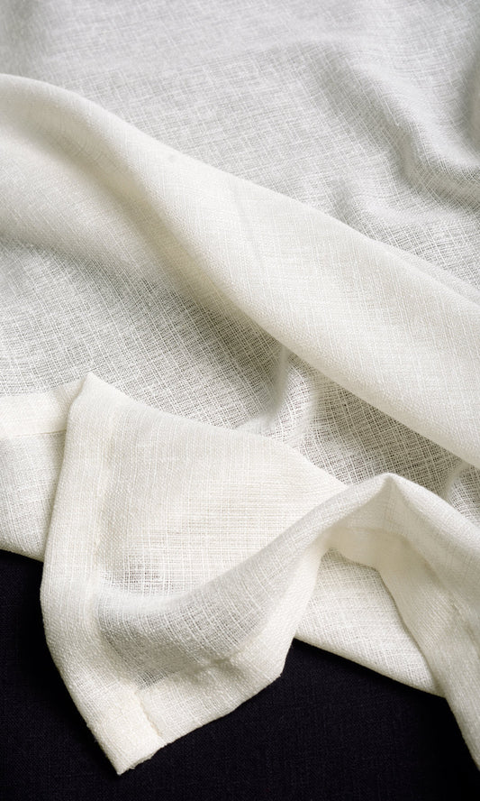 Sheer Home Decor Fabric Sample (Pearl White)