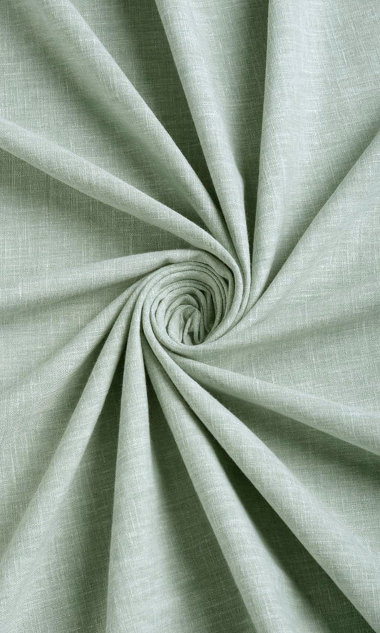 Poly-Cotton Blend Window Curtains (Mint Blue/ Green)