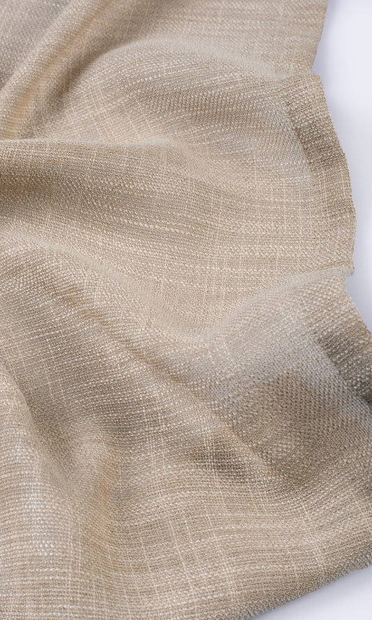 Textured Sheer Home Decor Fabric Sample (Biscotti Beige)