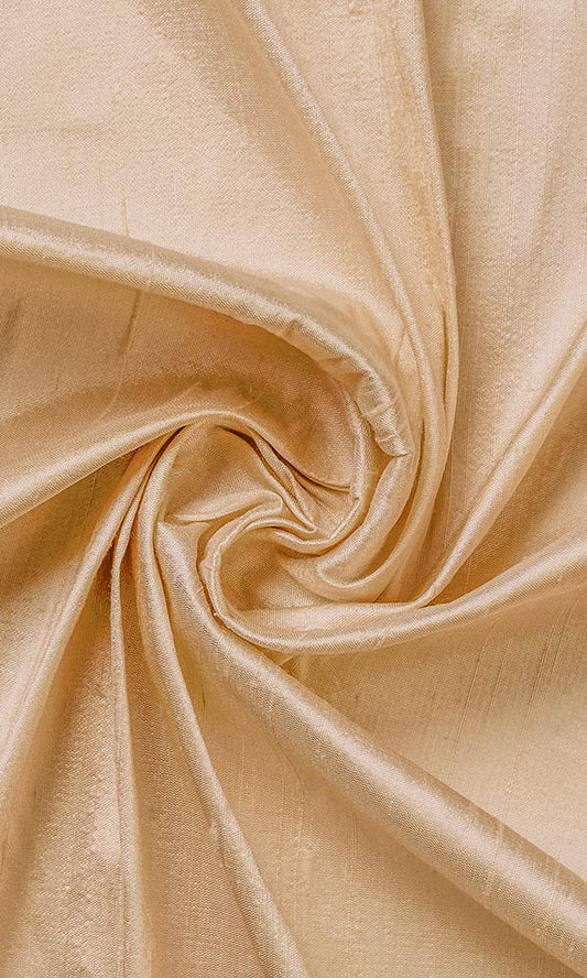 Dupioni Silk Home Decor Fabric By the Yard (Golden Beige)