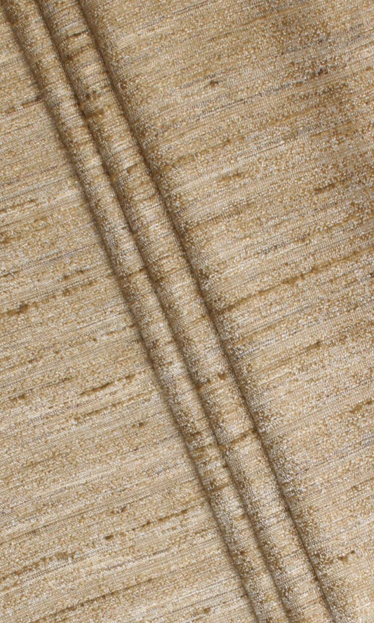 Faux Silk Textured Window Curtains (Golden Beige)