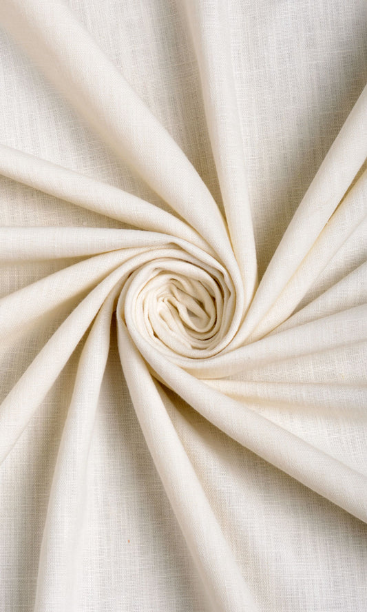 Poly-Cotton Fabric Blinds (Cream/ White)
