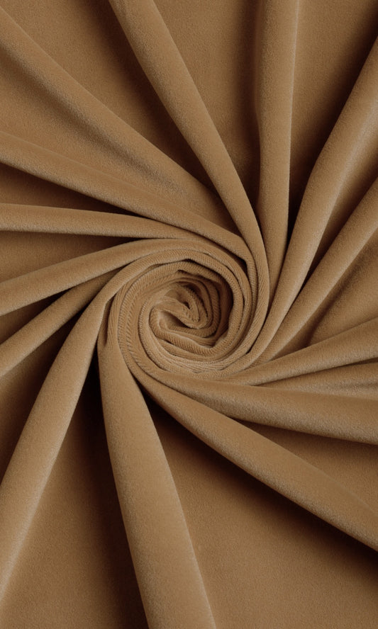 Velvet Home Decor Fabric Sample (Burnt Orange/ Brown)