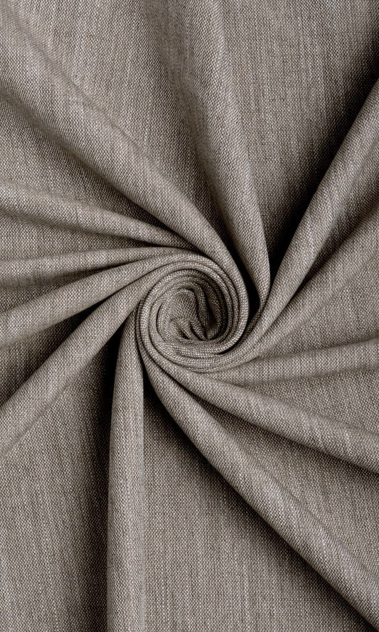 Plain Linen Texture Window Curtains (Taupe/ Brown)
