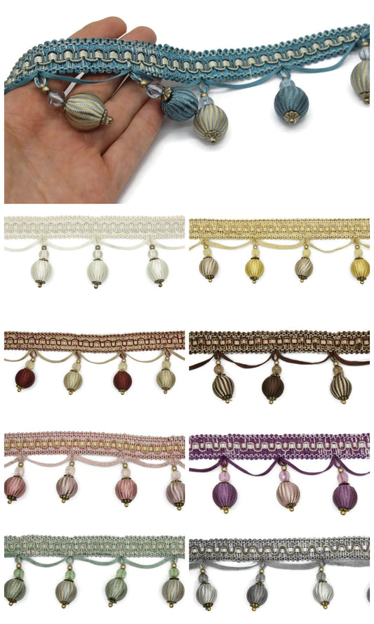 Window curtains trims and tassels