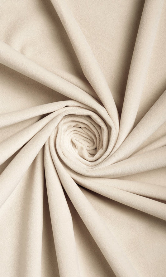 Velvet Home Decor Fabric By the Yard (Pale Beige)