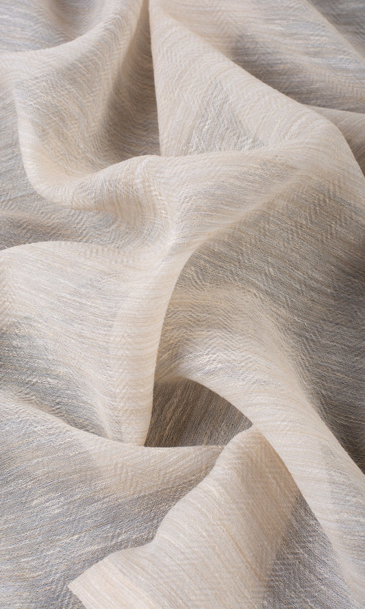 Sheer Home Decor Fabric Sample (Pale Beige)