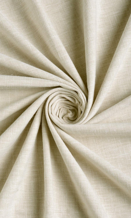 Poly-Cotton Blend Window Curtains (Pale Beige)