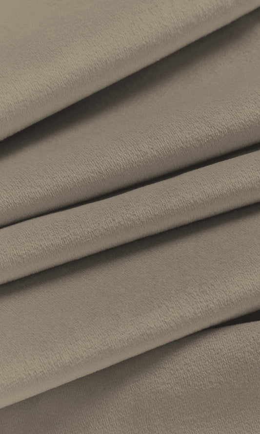 Velvet Home Decor Fabric Sample (Pale Mocha Brown)