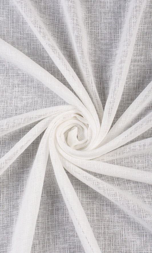 Plain Sheer Home Decor Fabric Sample (White)