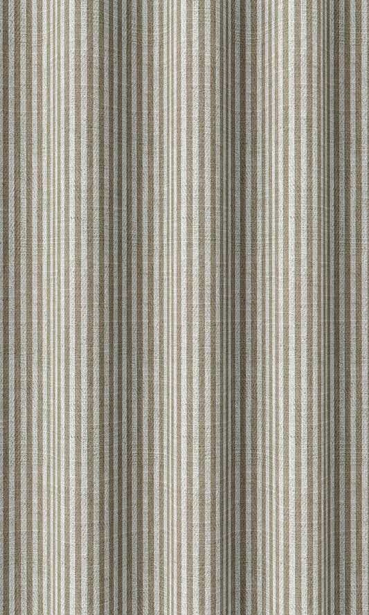 Striped Print Drapery (Brown/ Beige)
