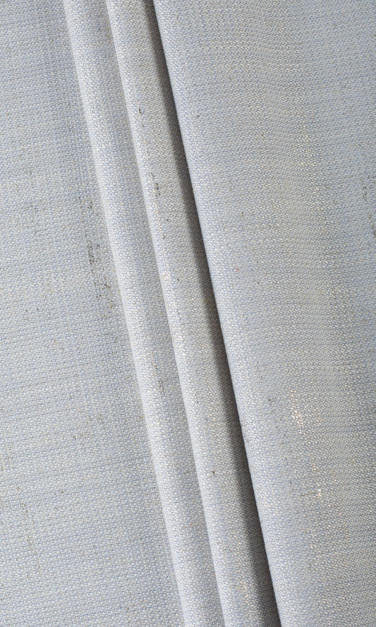 Metallic Accents Linen Blend Home Decor Fabric Sample (Gray-Blue)