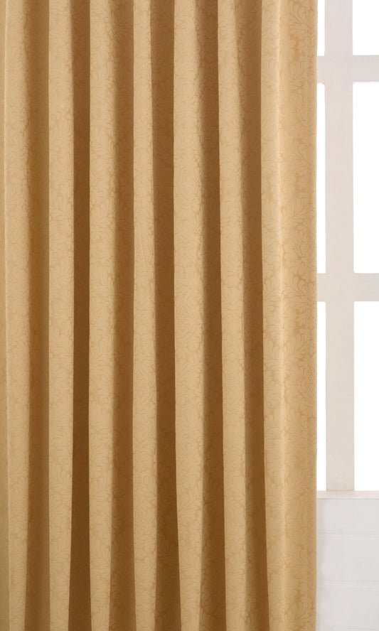 Blackout  Window Curtains (Mustard Yellow/ Brown)