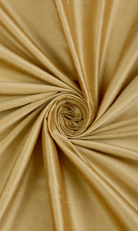 Shantung Silk Home Decor Fabric By the Yard (Biscotti Yellow)