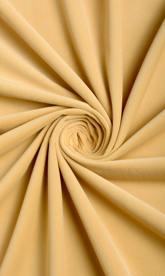 Velvet Home Decor Fabric By the Yard (Pale Yellow)