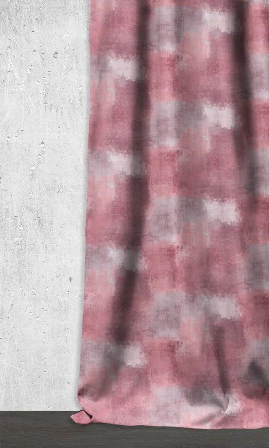Dimout Home Décor Fabric Sample (Pink/ Ivory-Beige)