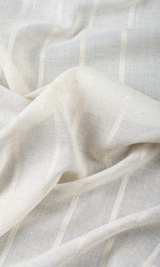Striped Sheer Home Decor Fabric Sample (Cream/ Ivory)