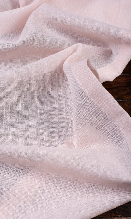 Plain Sheer Home Decor Fabric Sample (Powder Pink)