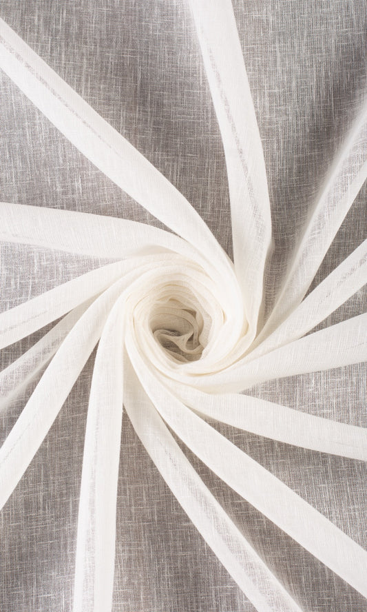 Plain Sheer Home Decor Fabric Sample (Cream/ Off-White)