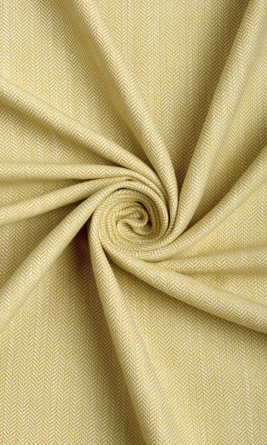 Herringbone Textured Curtain Panels (Yellow)