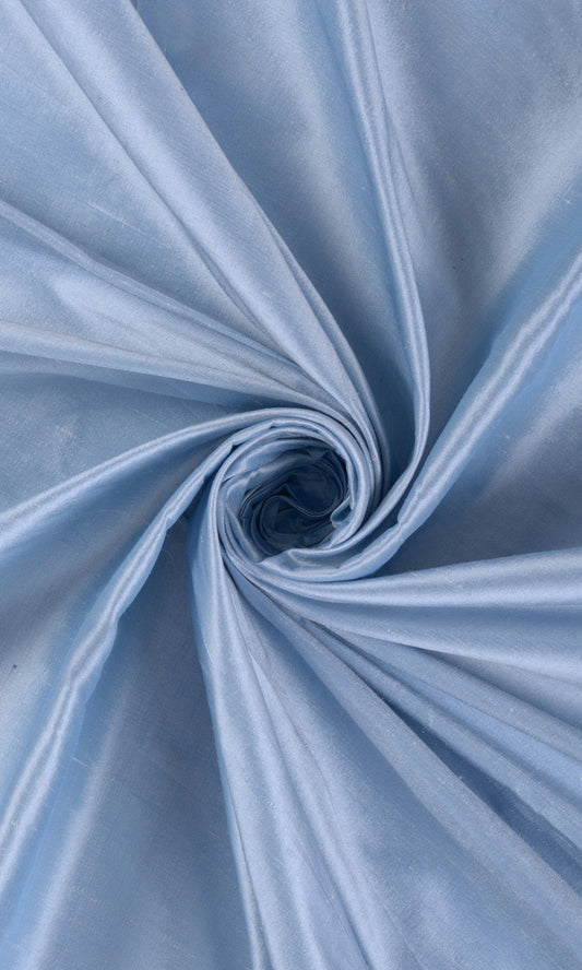 Shantung Silk Roman Blinds (Steel Blue)