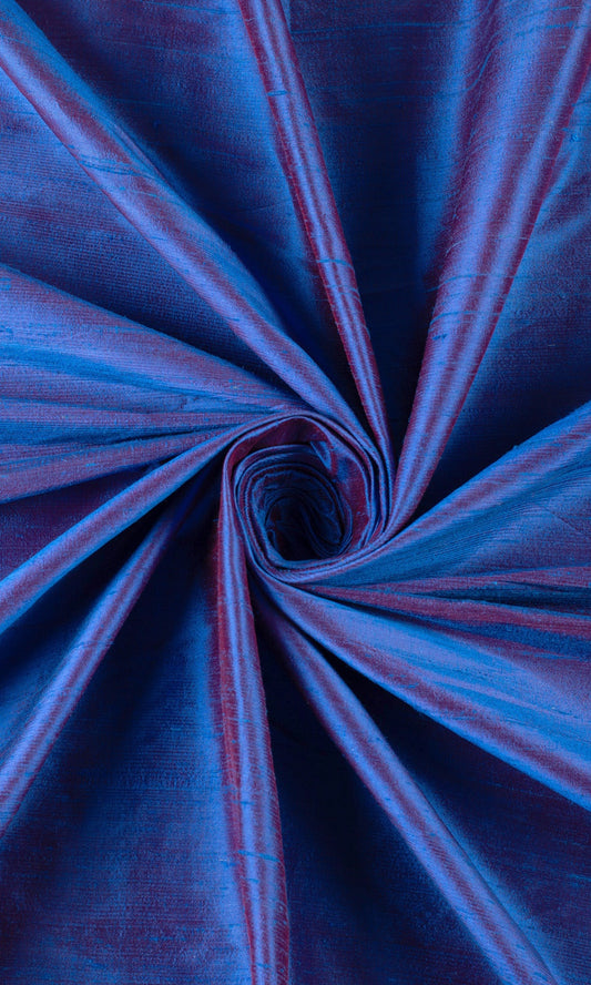Pure Silk Home Decor Fabric By the Yard (Blue)