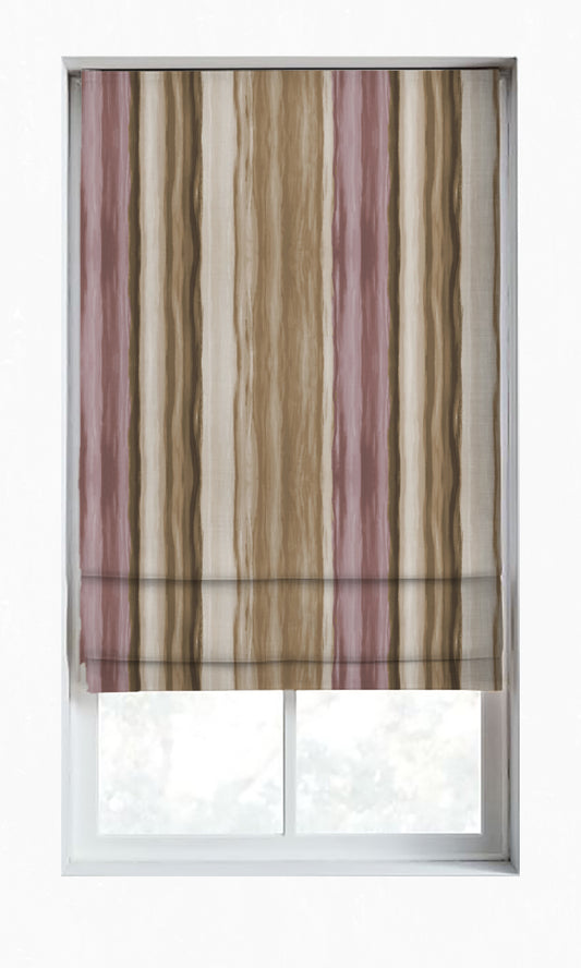 Modern Striped Curtain Panels (Pink/ Brown)