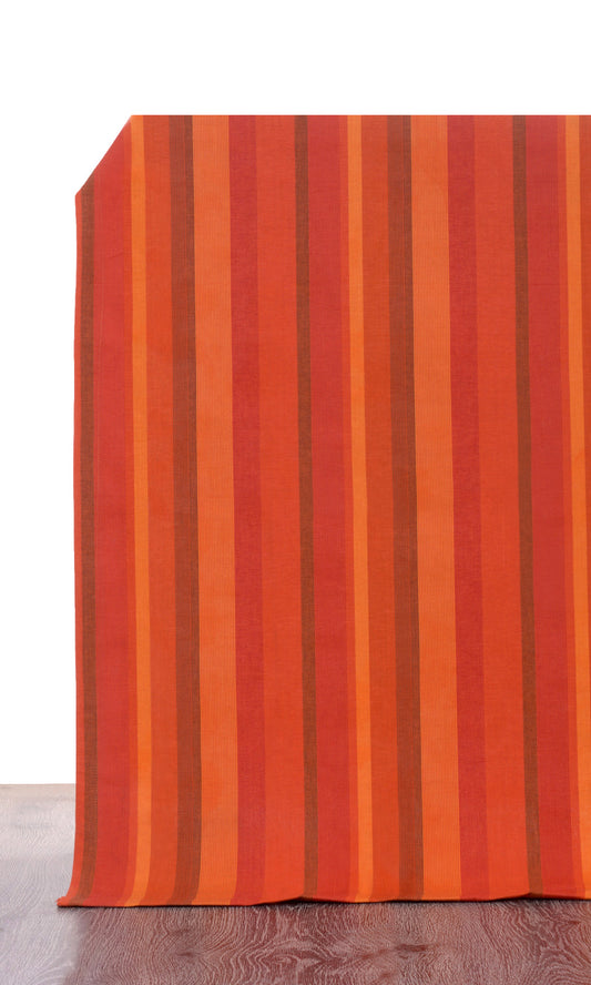 Cotton Home Decor Fabric Sample (Red/ Orange)