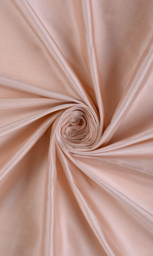 Shantung Silk Home Decor Fabric By the Yard (Blush Pink/ Peach)