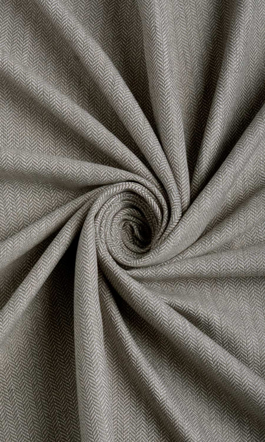 Herringbone Textured Home Décor Fabric By the Yard (Deep Gray)