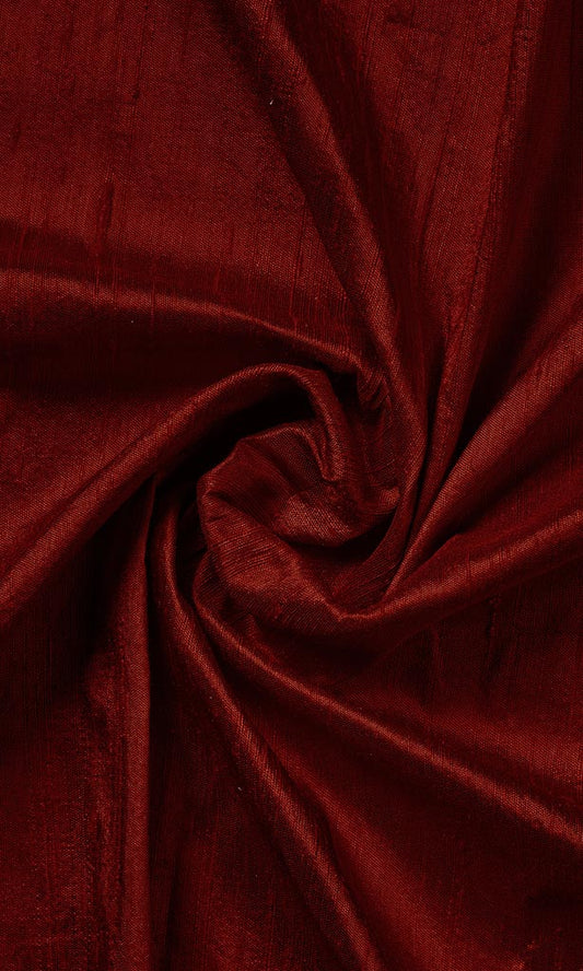Dupioni Silk Home Decor Fabric By the Yard (Maroon/ Burgundy Red)