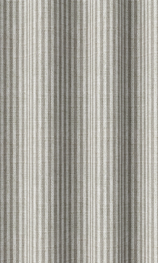 Modern Striped Home Decor Fabric Sample (Warm Grey)