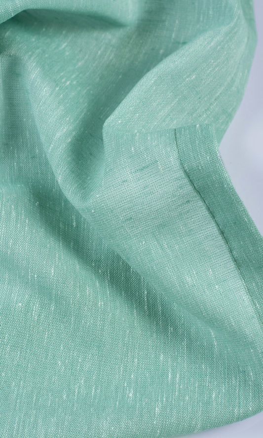 Plain Sheer Home Decor Fabric Sample (Cyan Green)
