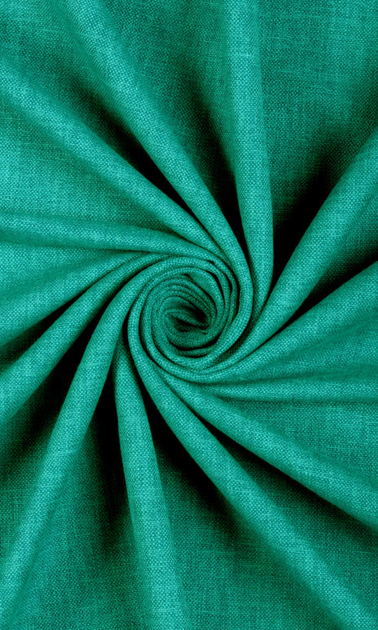 Green Print Home Décor Fabric Sample (Turquoise Green)