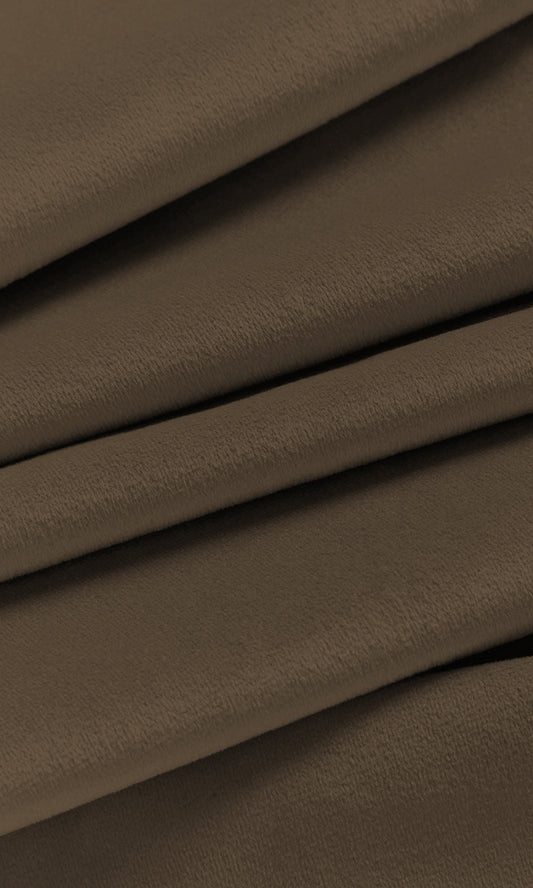 Velvet Curtains (Coffee Brown)