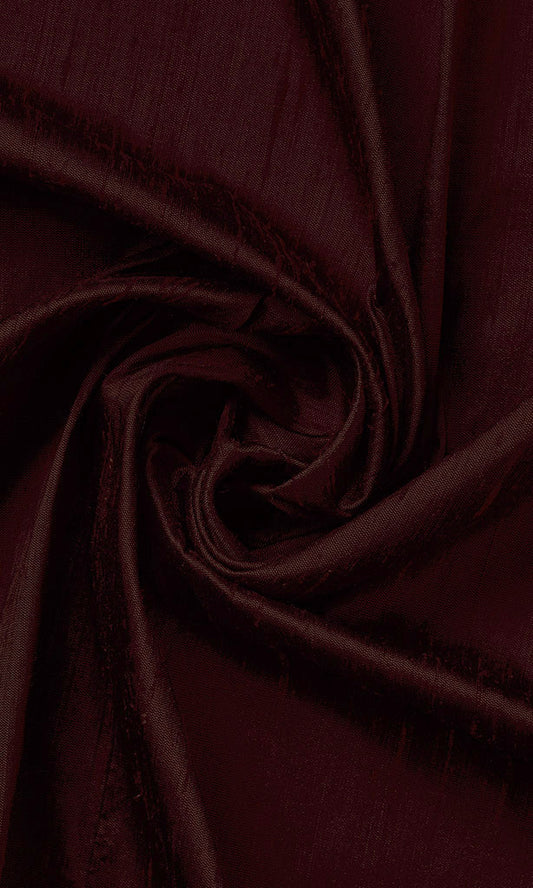 Pure Silk Home Decor Fabric By the Yard (Burgundy Red)