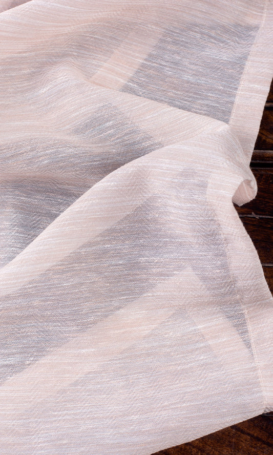 Textured Sheer Home Décor Fabric By the Yard (Peach/ Pink)