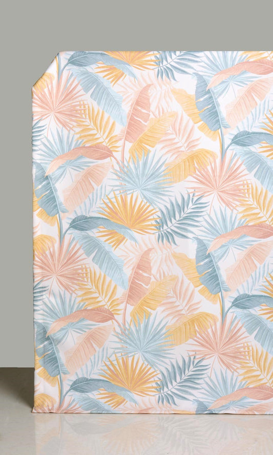 Botanical Floral Home Decor Fabric Sample (Pink/ Blue/ Yellow)