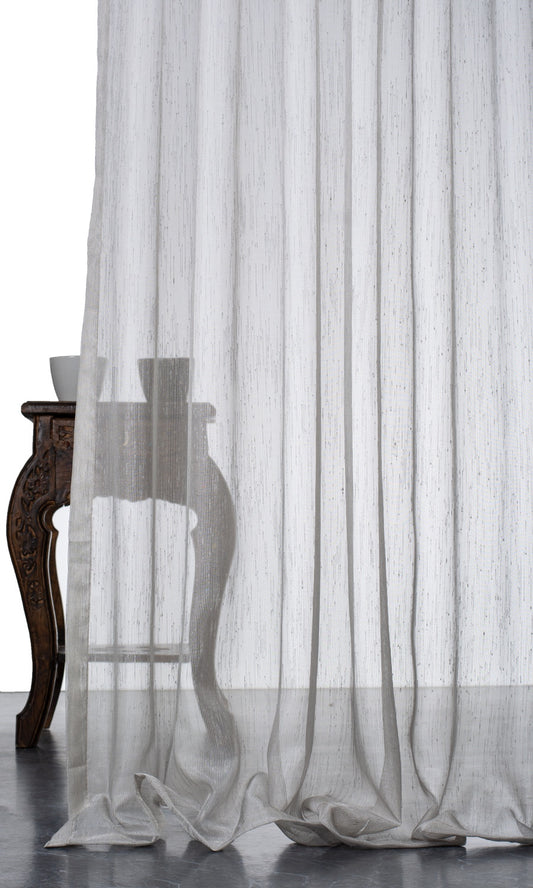 Sheer Curtain Panels (Silver-Gray)