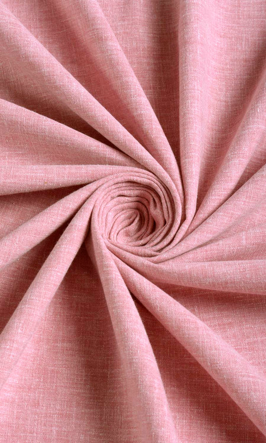 Poly-Cotton Blend Window Curtains (Rose Pink)