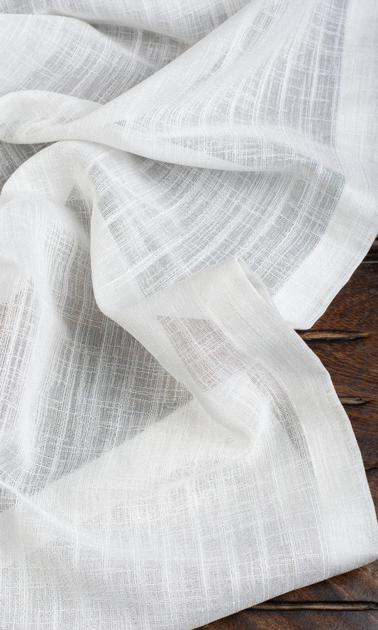 Plain Sheer Home Decor Fabric Sample (White)