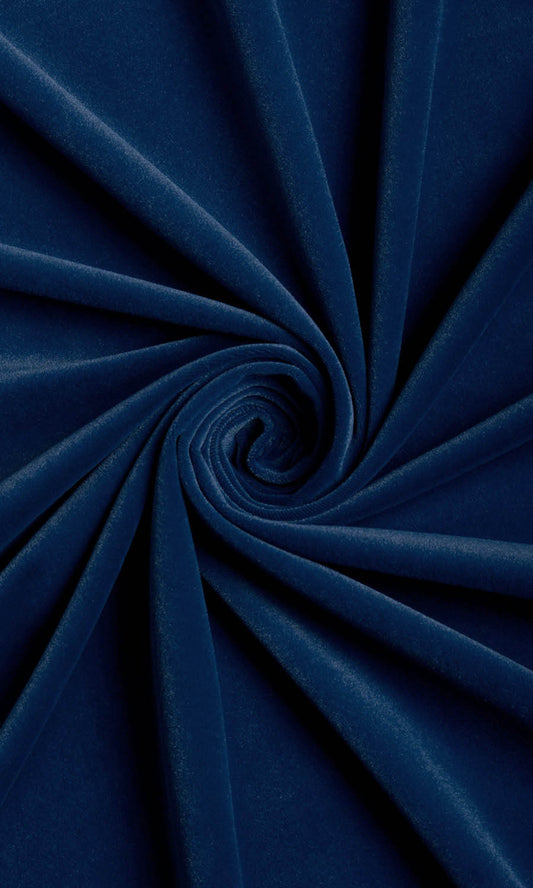 Velvet Home Decor Fabric By the Yard (Navy Blue)
