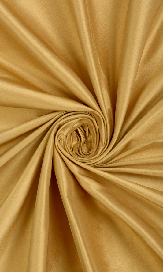 Shantung Silk Curtain Panels (Ochre/ Burnt Yellow)