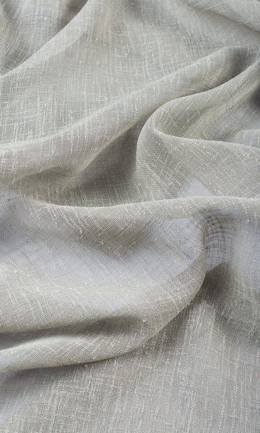 Textured Sheer Home Decor Fabric Sample (Dove Grey)
