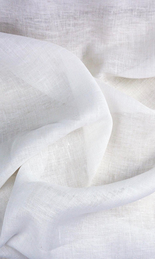 Semi Sheer Home Decor Fabric Sample (White/ Ivory)