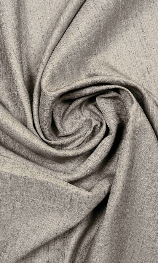 Silk Blend Home Decor Fabric By the Yard (Taupe Grey)